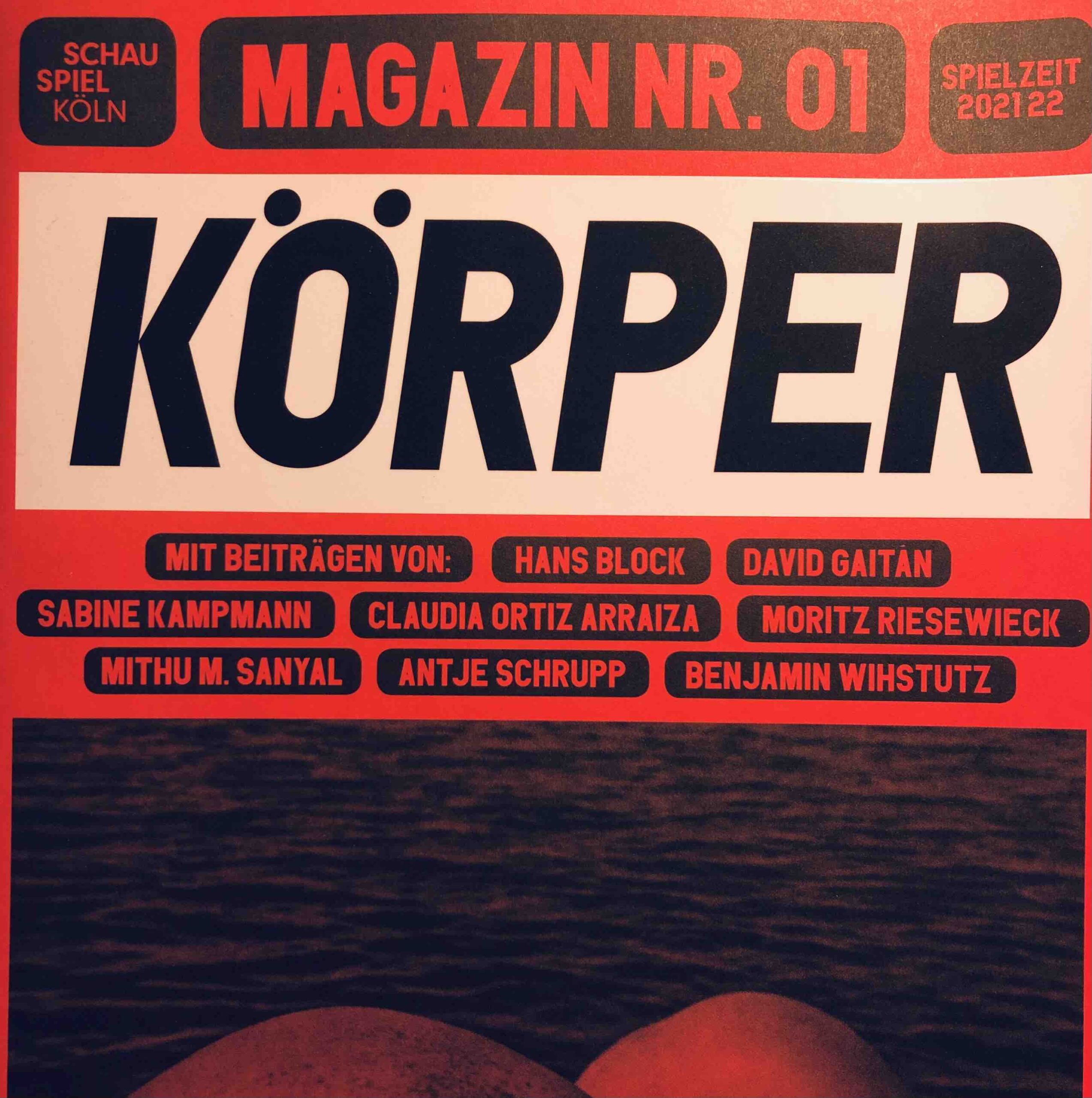 DER WEISSE FLECK, Schauspiel Köln, Magazin Nr. 1, 2021/22 – Körper